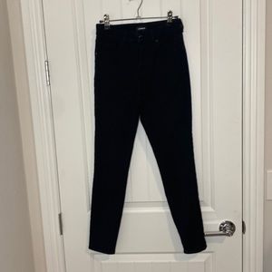 Express skinny high rise black denim